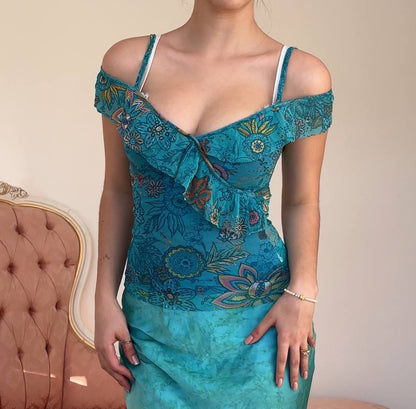 Benetton cami top asymmetrical