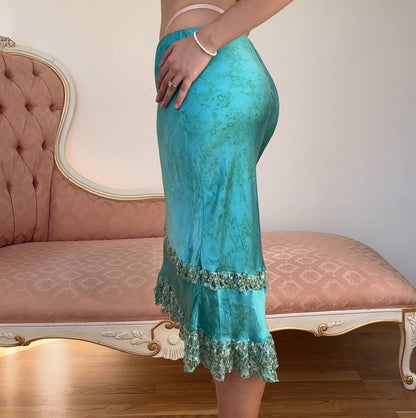 Vintage skirt midi debazzled sequined