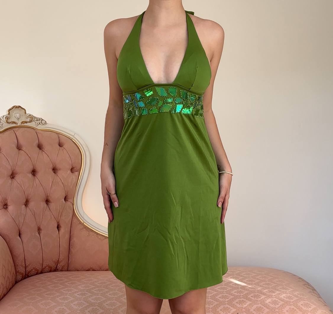 Italian designer dress green