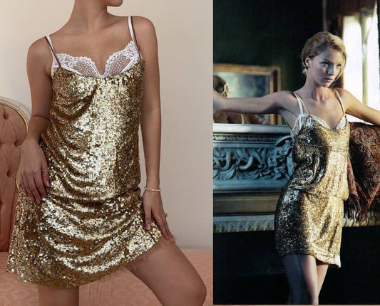 Blumarine Blugirl cami top and skirt sequin set