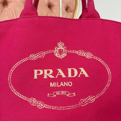 Prada tote bag canapa logo