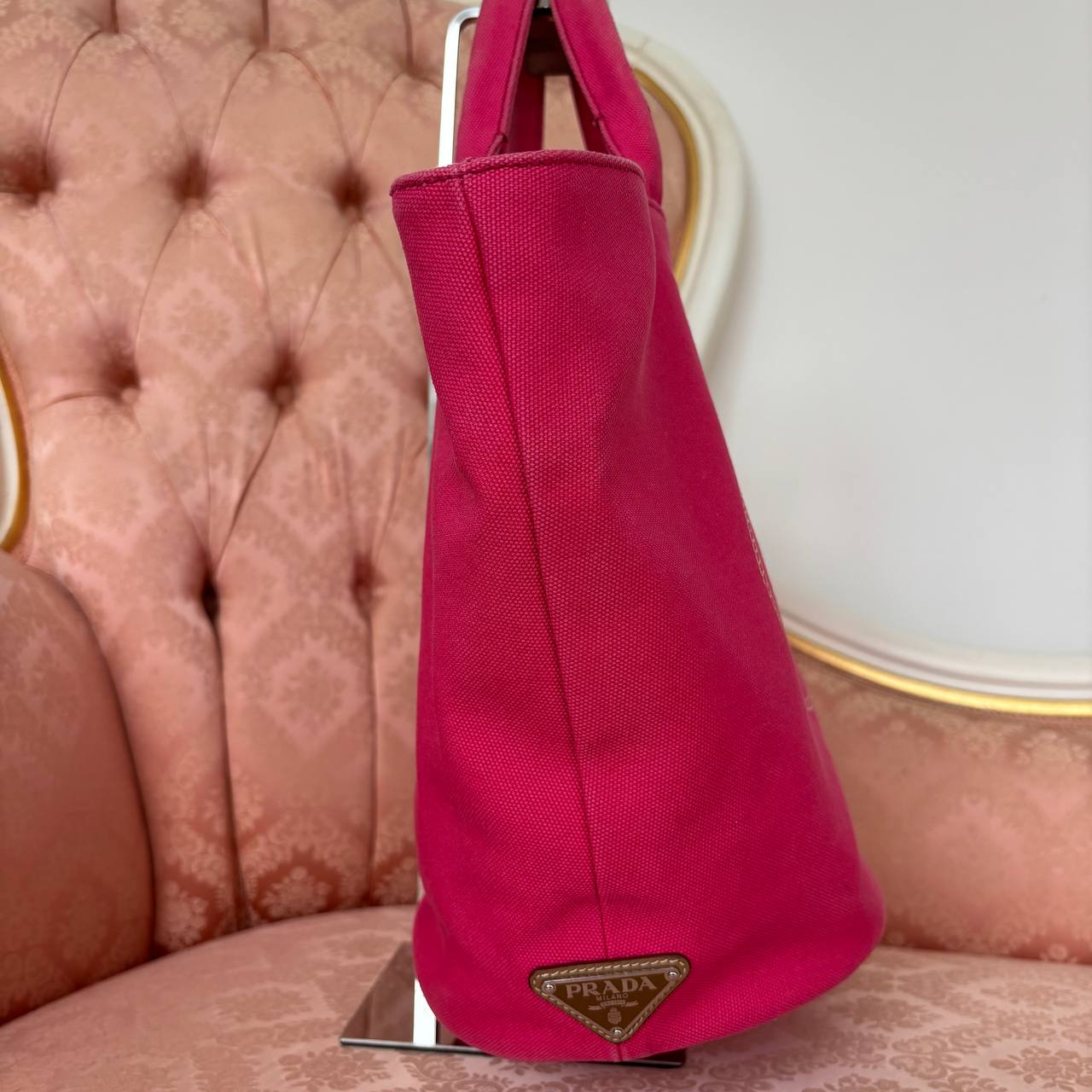 Prada tote bag canapa logo