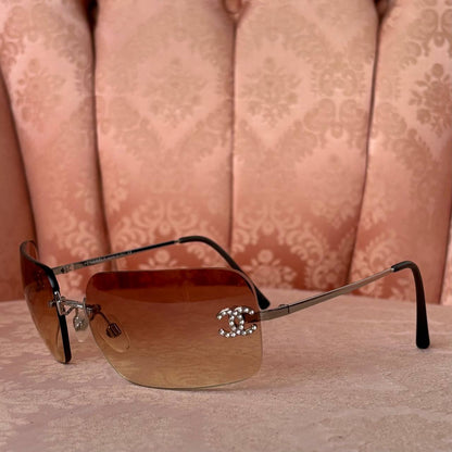 Chanel sunglasses vintage rimless