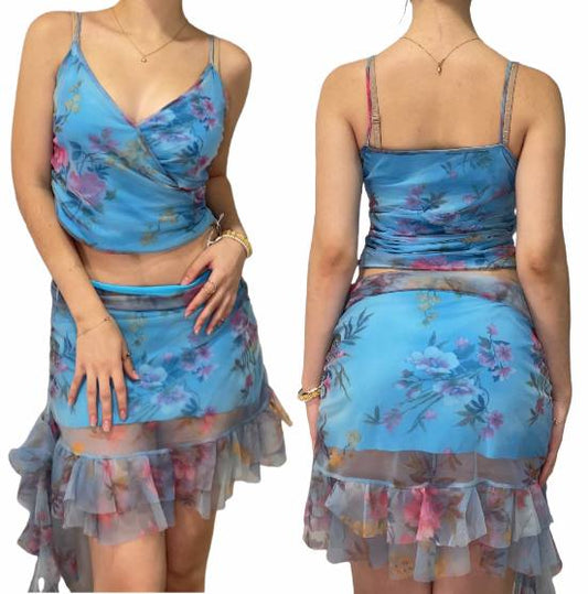 Italian skirt top cami set coord