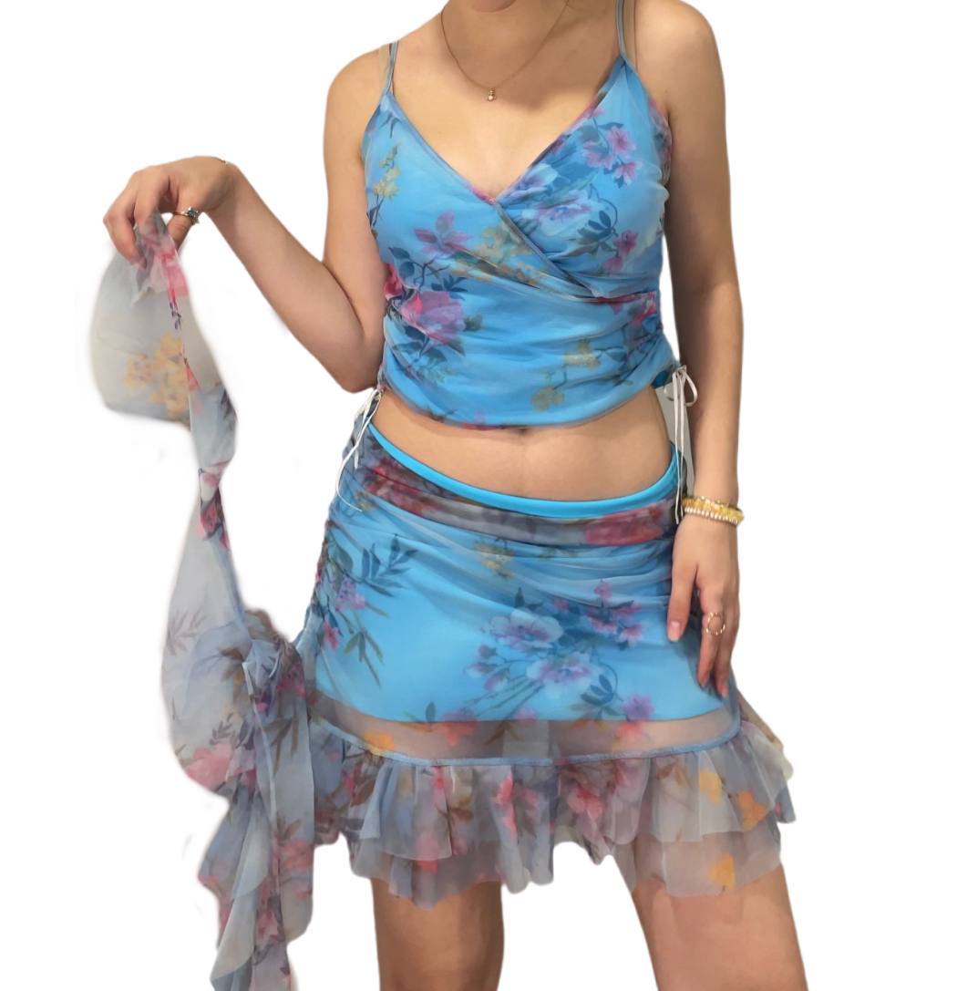 Italian skirt top cami set coord