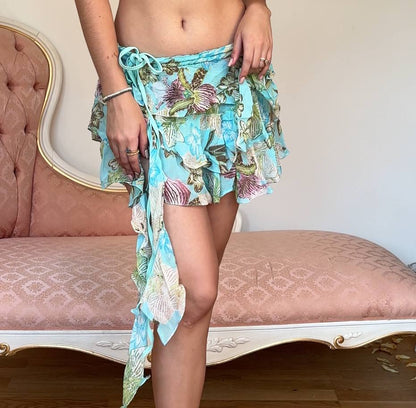 Italian pareo mini micro skirt