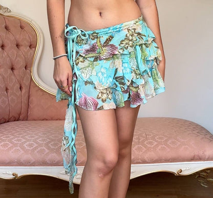 Italian pareo mini micro skirt