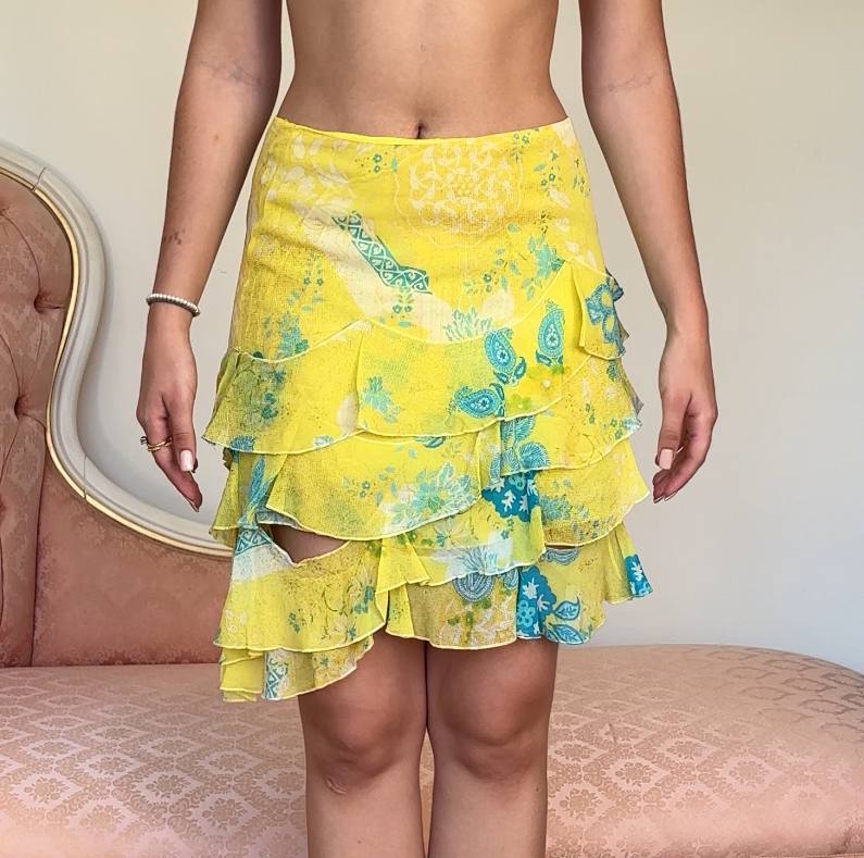 Italian Divina skirt mesh silk