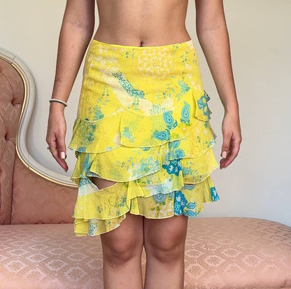 Italian Divina skirt mesh silk