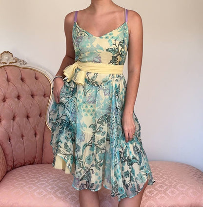 Italian dress mesh silk