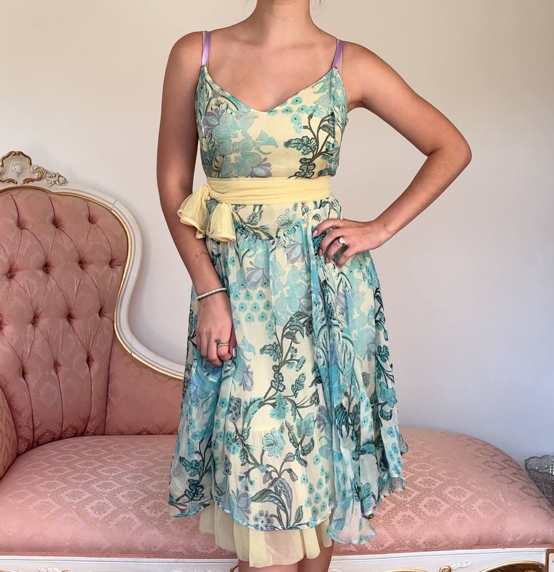 Italian dress mesh silk