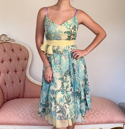 Italian dress mesh silk