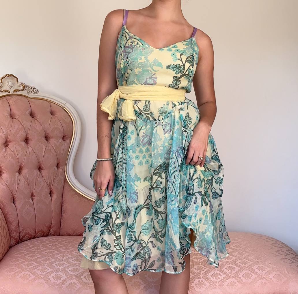 Italian dress mesh silk