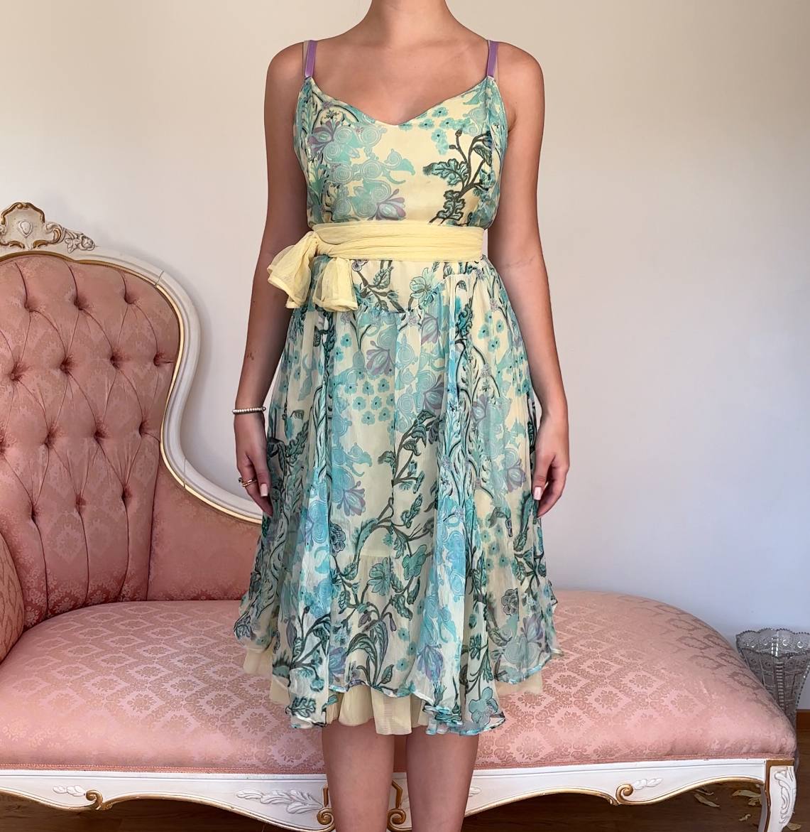 Italian dress mesh silk