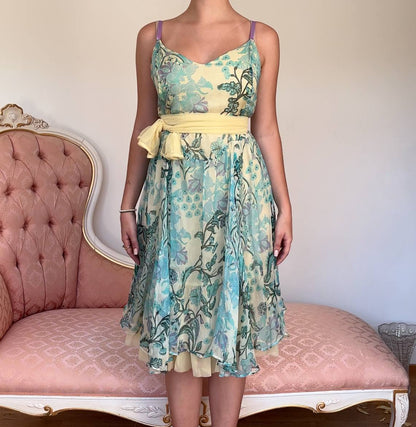 Italian dress mesh silk