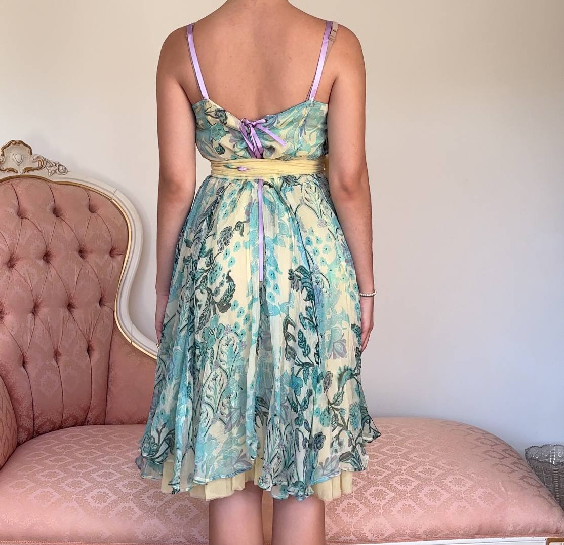 Italian dress mesh silk