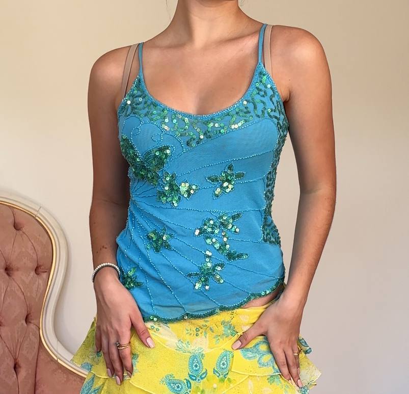 French cami top embellished