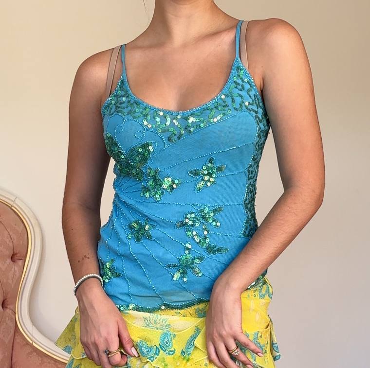 French cami top embellished