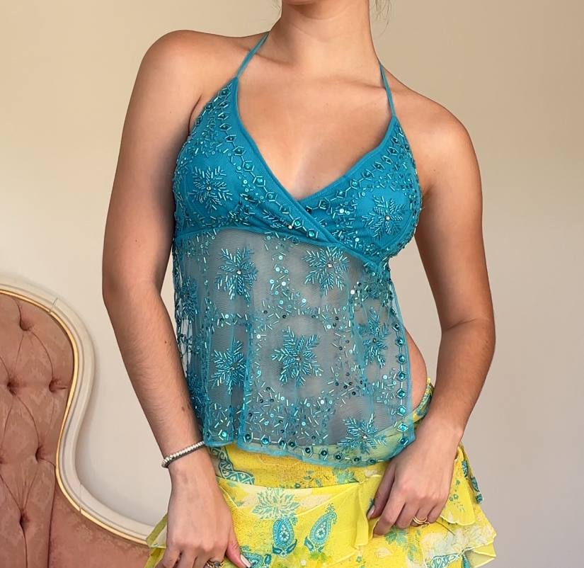 Italian cami top embellished