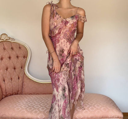 Fairy pink pattern dress