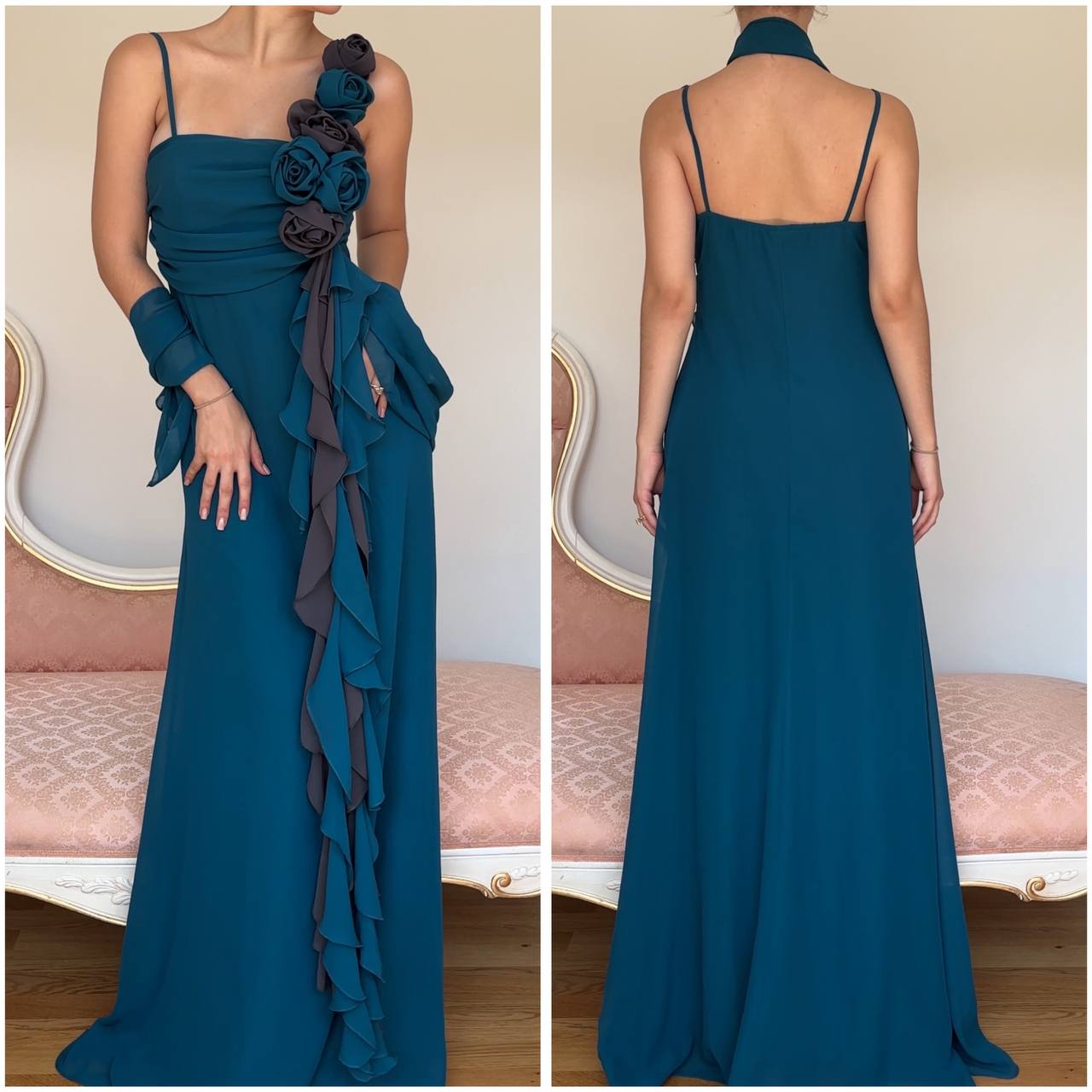 Fairy navy blue grey dress