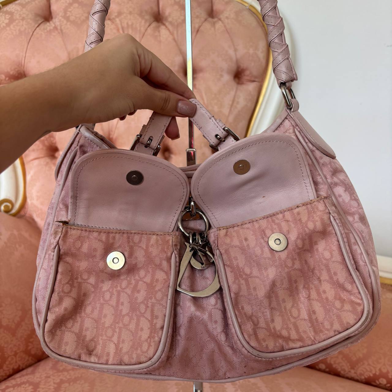 Dior trotter bag pink Diorissimo lovely charm