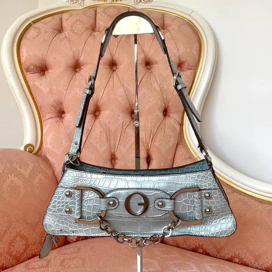 Guess baguette bag baby blue