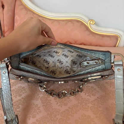 Guess baguette bag baby blue