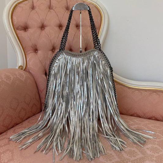 Italian shoulder bag fringe