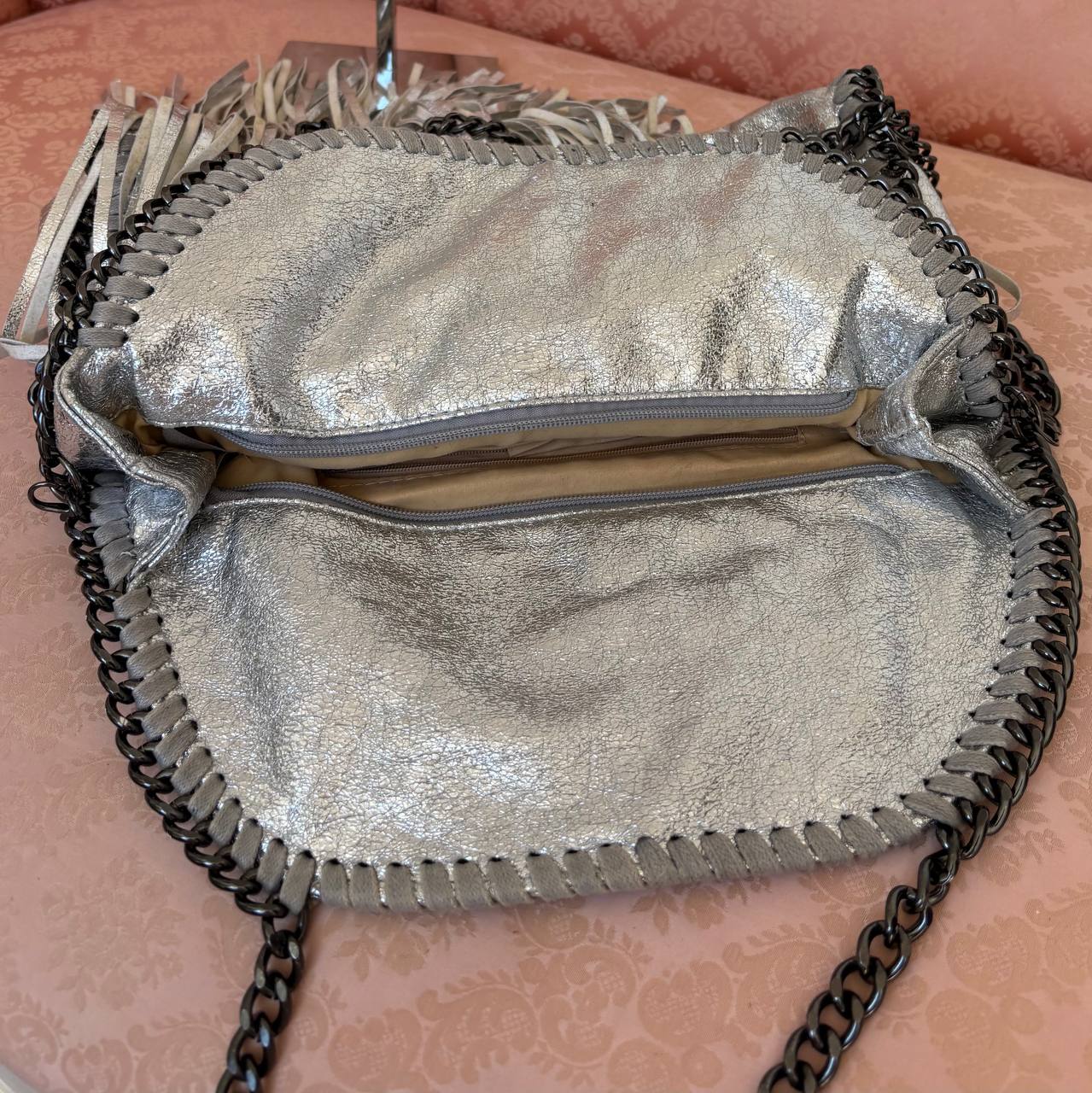 Italian shoulder bag fringe