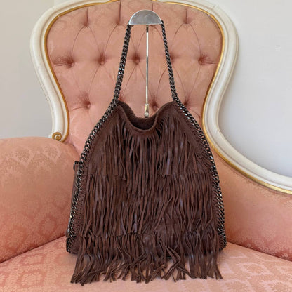 Italian shoulder bag fringe