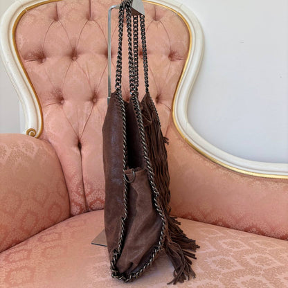 Italian shoulder bag fringe
