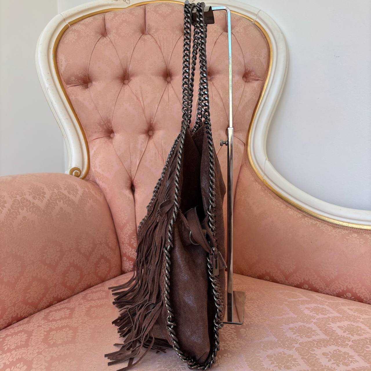 Italian shoulder bag fringe