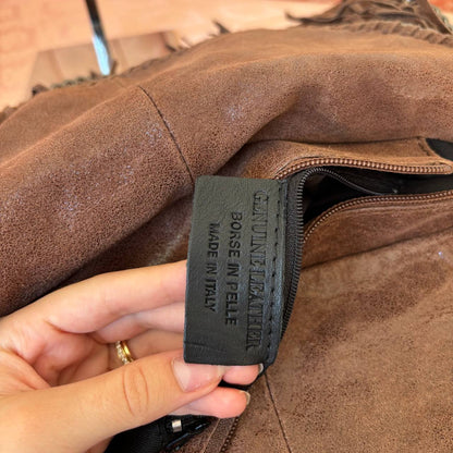 Italian shoulder bag fringe