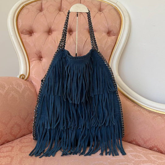 Italian shoulder bag fringe