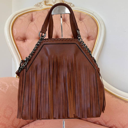 Italian shoulder bag fringe