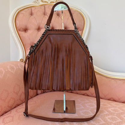 Italian shoulder bag fringe