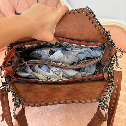 Italian shoulder bag fringe