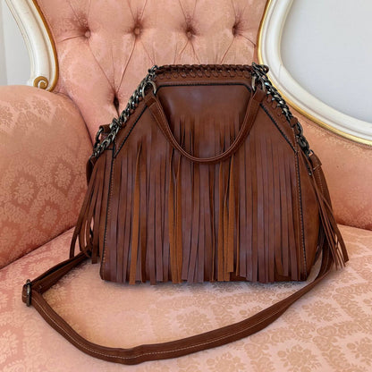 Italian shoulder bag fringe