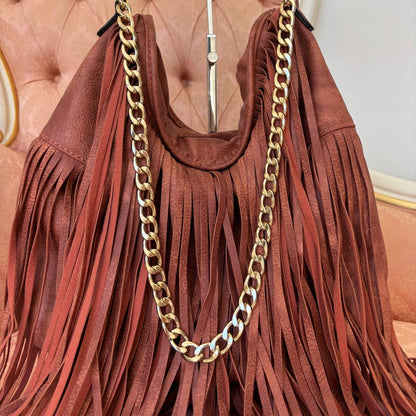 Italian shoulder bag fringe