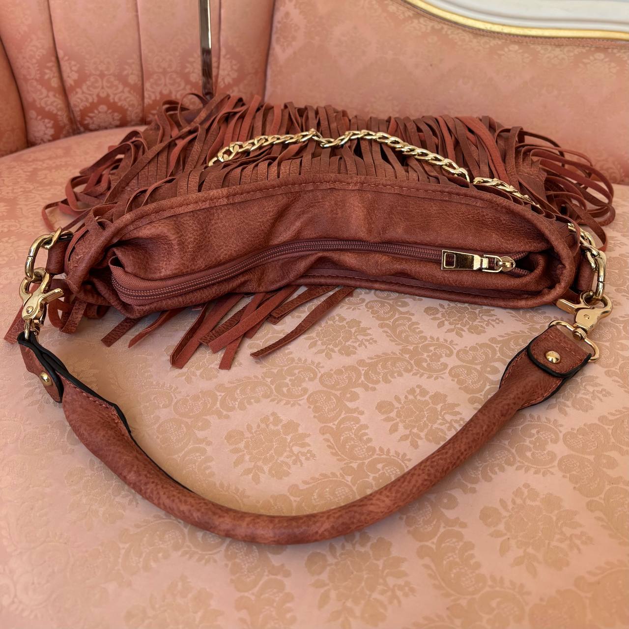 Italian shoulder bag fringe