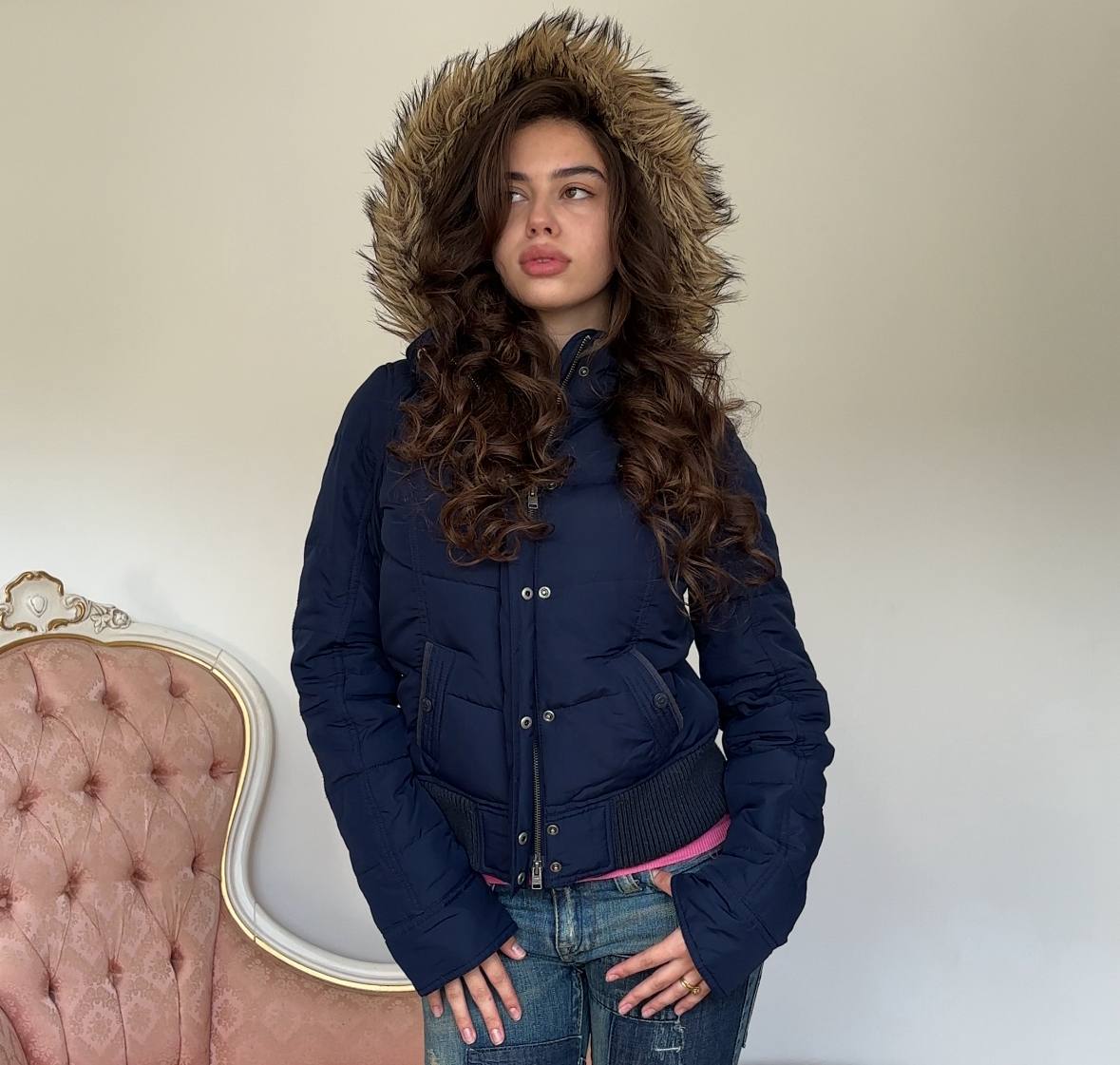 Hollister puffer coat zip-jacket