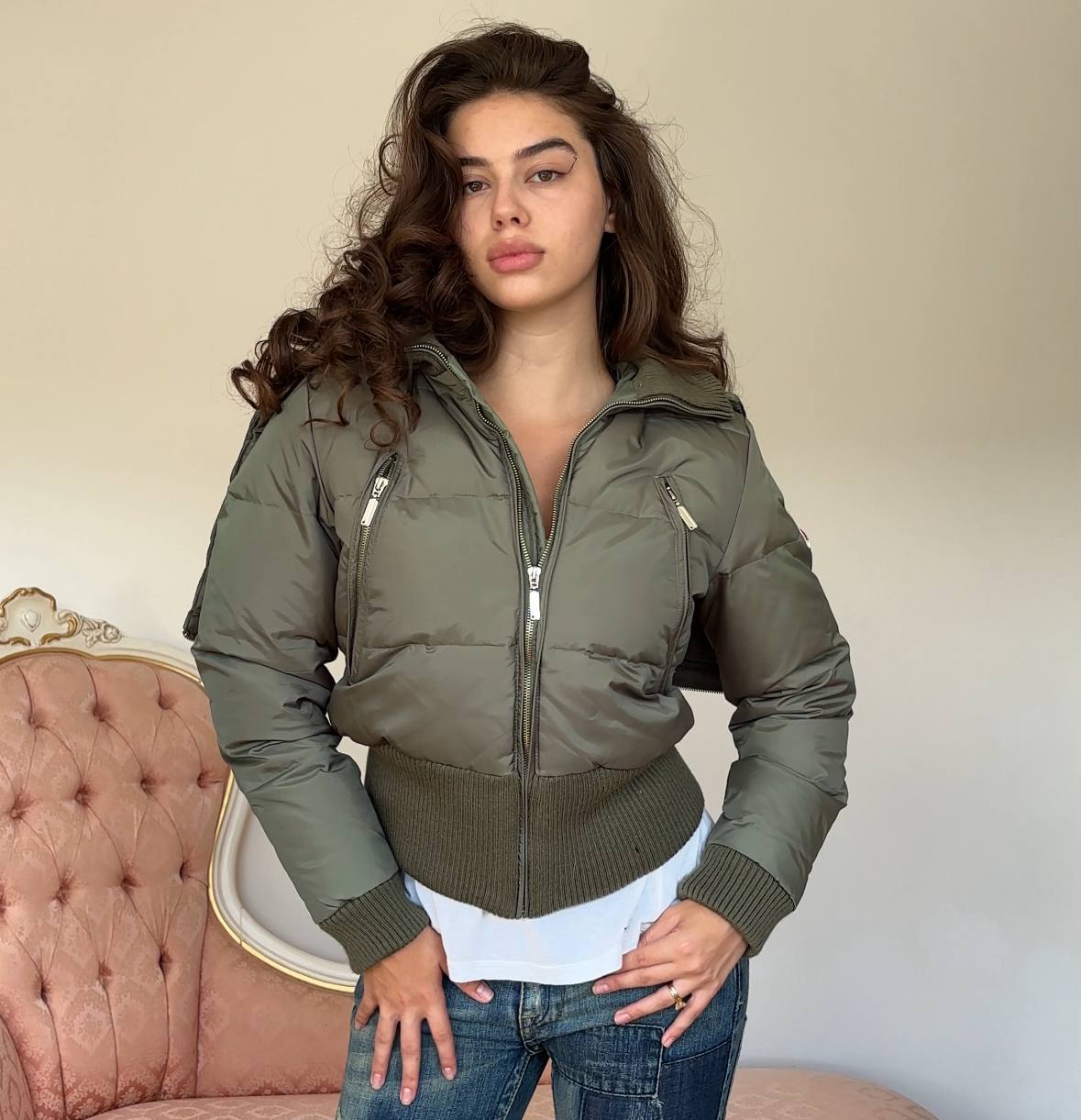 Vintage y2k puffer coat