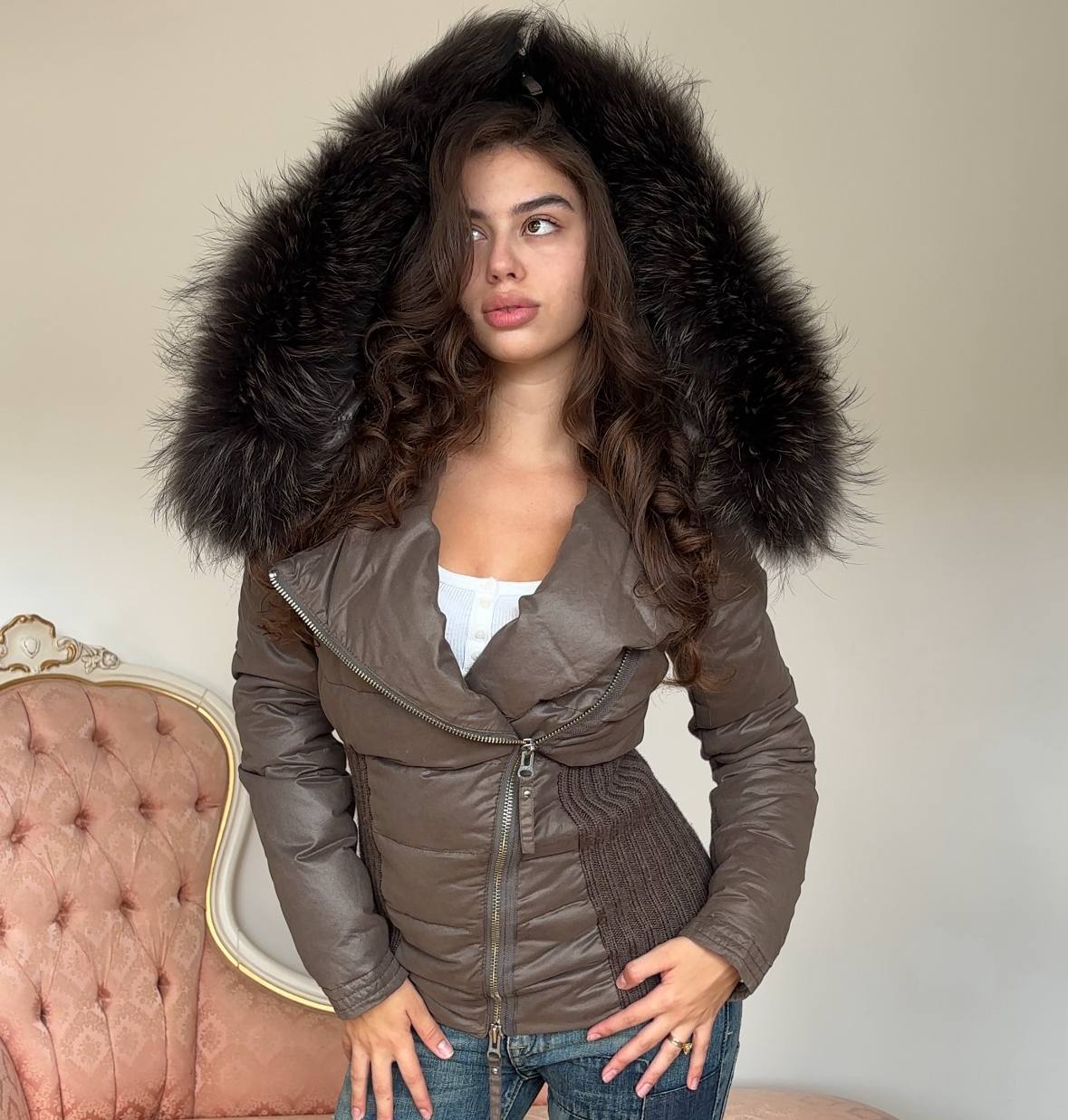 Pinko puffer coat zip-jacket