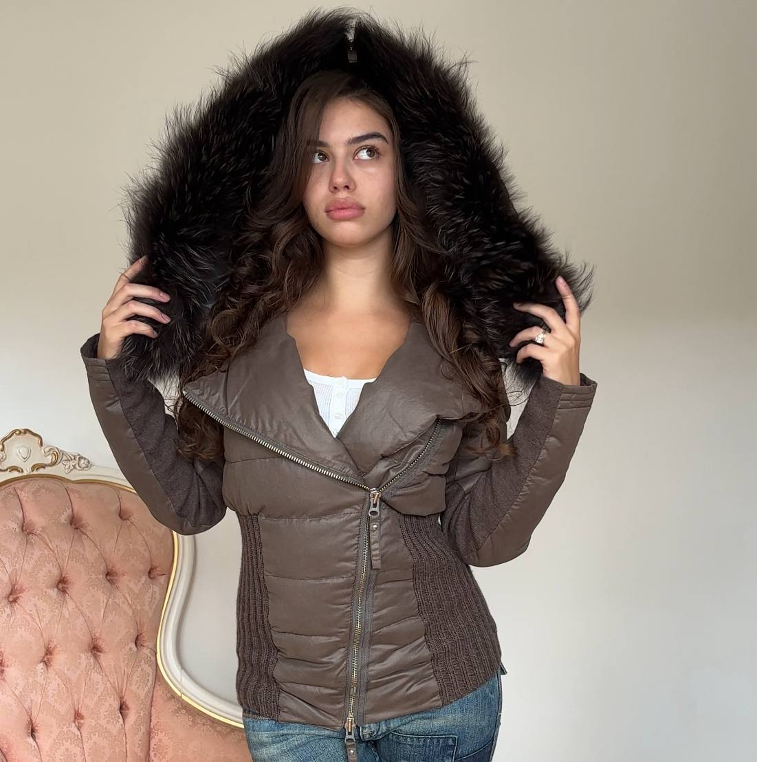 Pinko puffer coat zip-jacket