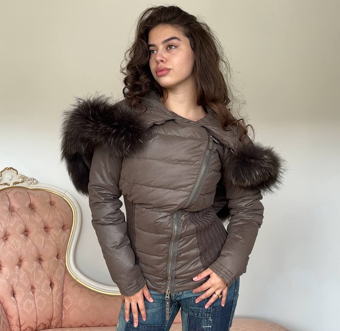 Pinko puffer coat zip-jacket