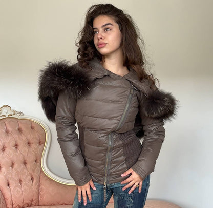 Pinko puffer coat zip-jacket