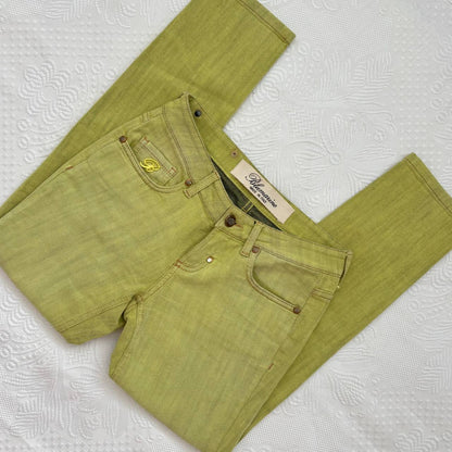 Blumarine green jeans low rise