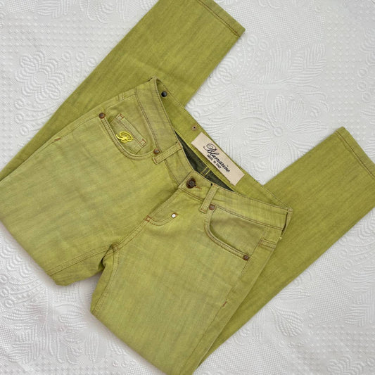 Blumarine green jeans low rise