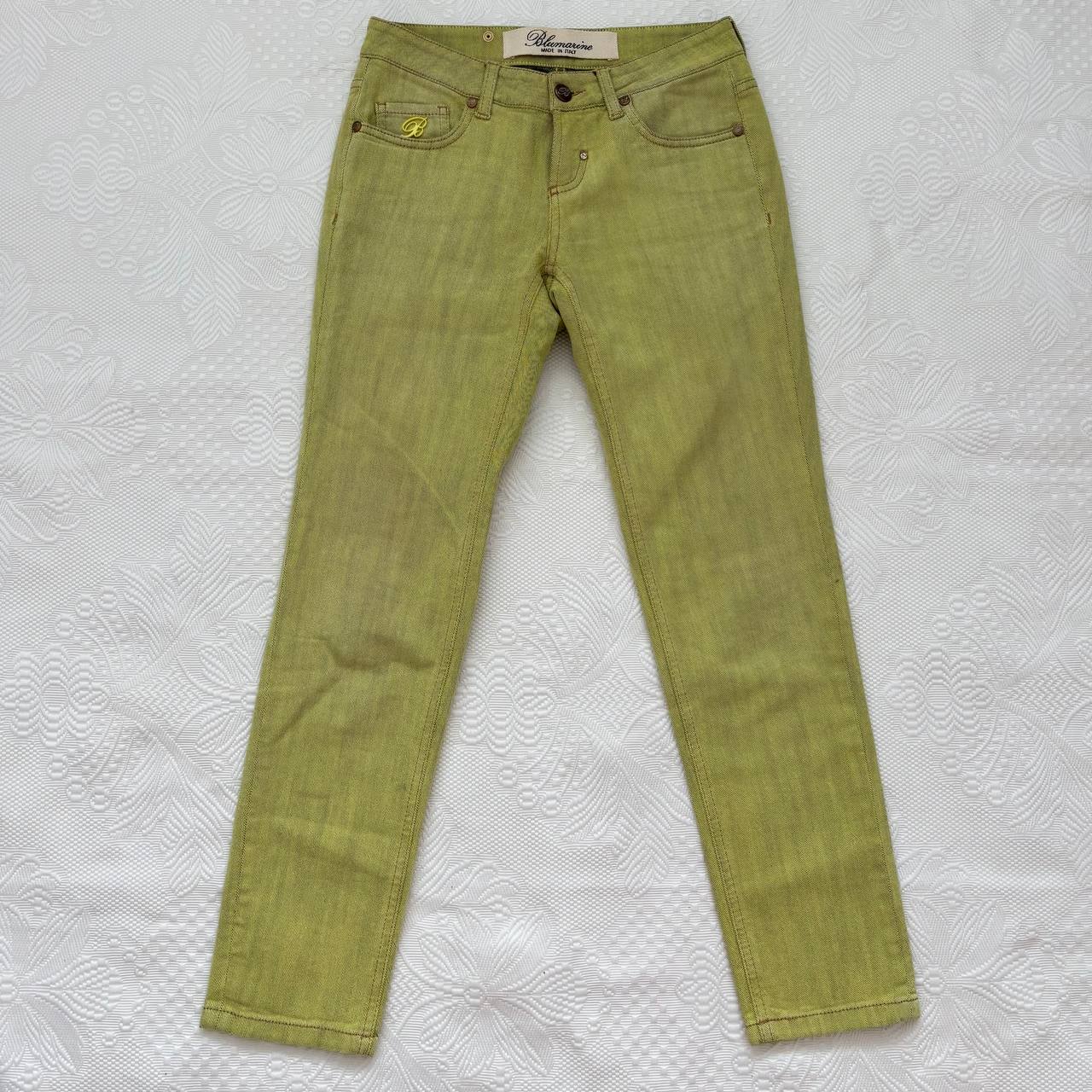 Blumarine green jeans low rise